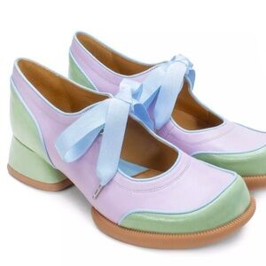 John Fluevog Vera Mary Janes with ribbon laces